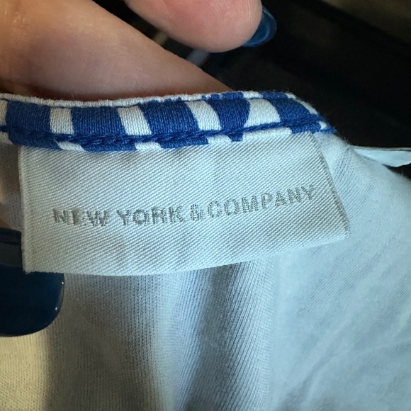 New York & Company Stretch cotton dress with side pockets,  sz XS.  Like new - Picture 7 of 8